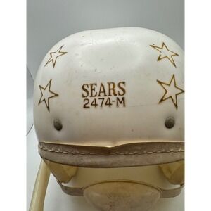 Vintage Sears 2474 M Youth Football Helmet Stars Face Guard‎ shoulder Pads